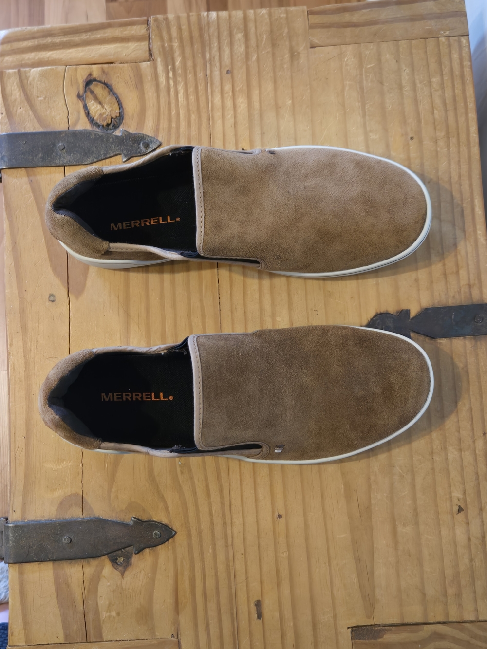 NWT- Merrell Men’s Primer Laceless LTR Suede Shoes US Size 9.5 - Tobacco Brown - Picture 4 of 9